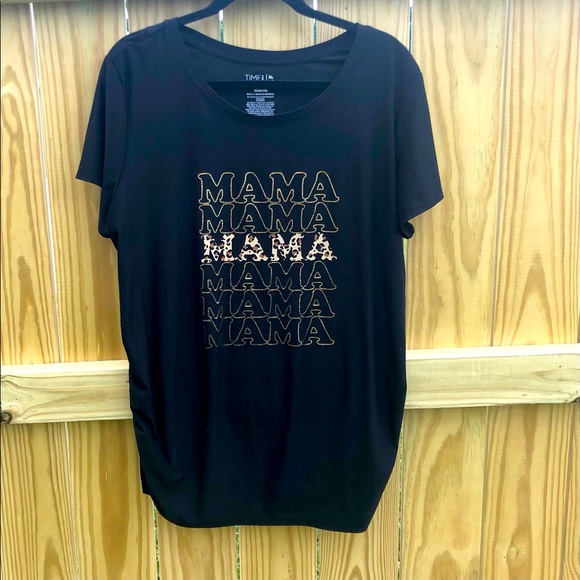 Maternity Tee Shirt Gold Cheetah Mama Sz. XL - Picture 2 of 8